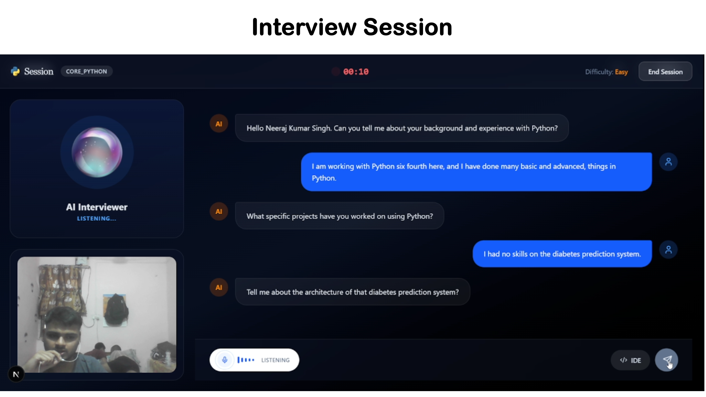 AI Mock Interview — Screenshot 3
